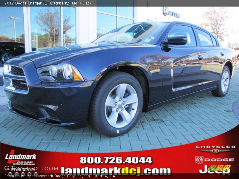 Blackberry Pearl / Black 2012 Dodge Charger SE