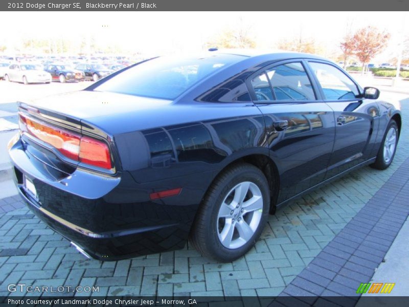 Blackberry Pearl / Black 2012 Dodge Charger SE