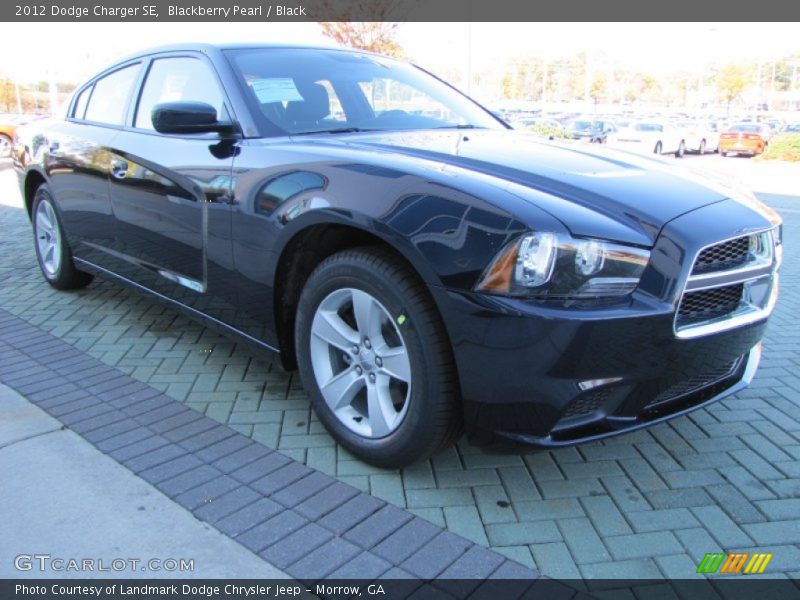 Blackberry Pearl / Black 2012 Dodge Charger SE