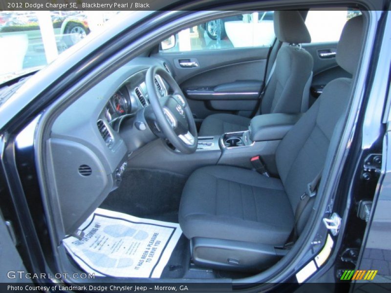 Blackberry Pearl / Black 2012 Dodge Charger SE