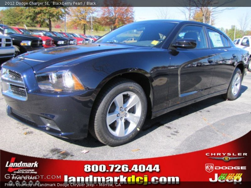 Blackberry Pearl / Black 2012 Dodge Charger SE