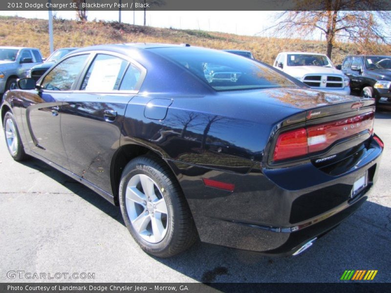 Blackberry Pearl / Black 2012 Dodge Charger SE