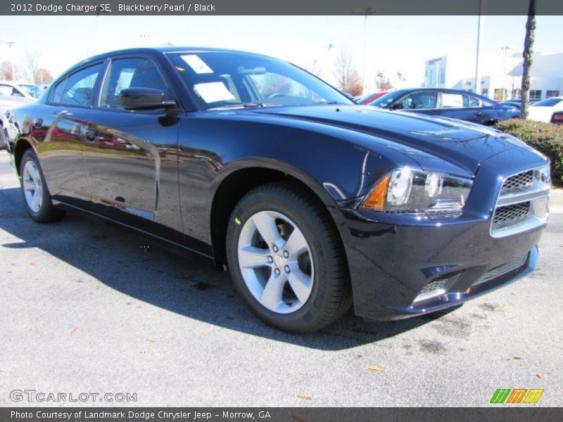Blackberry Pearl / Black 2012 Dodge Charger SE