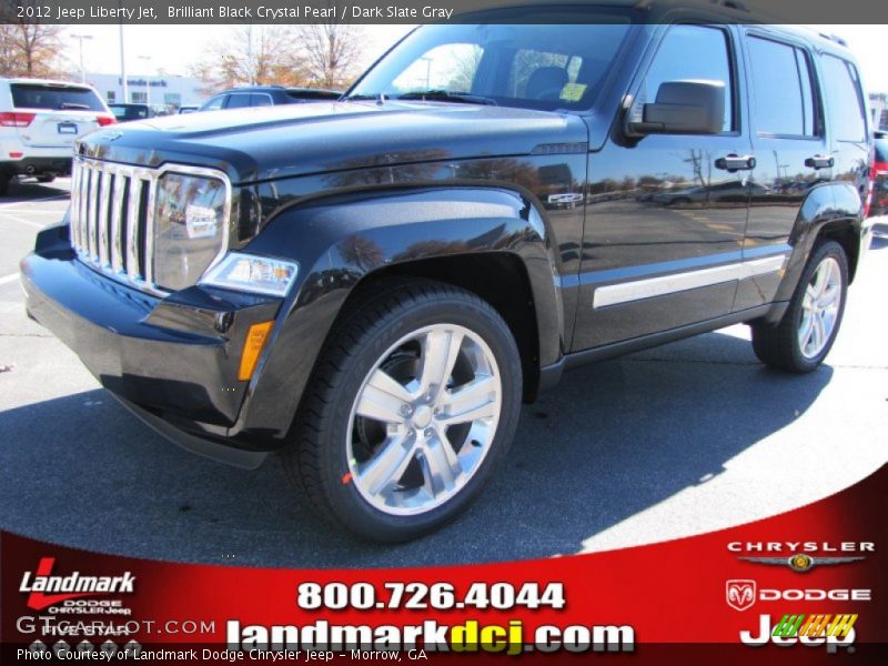 Brilliant Black Crystal Pearl / Dark Slate Gray 2012 Jeep Liberty Jet