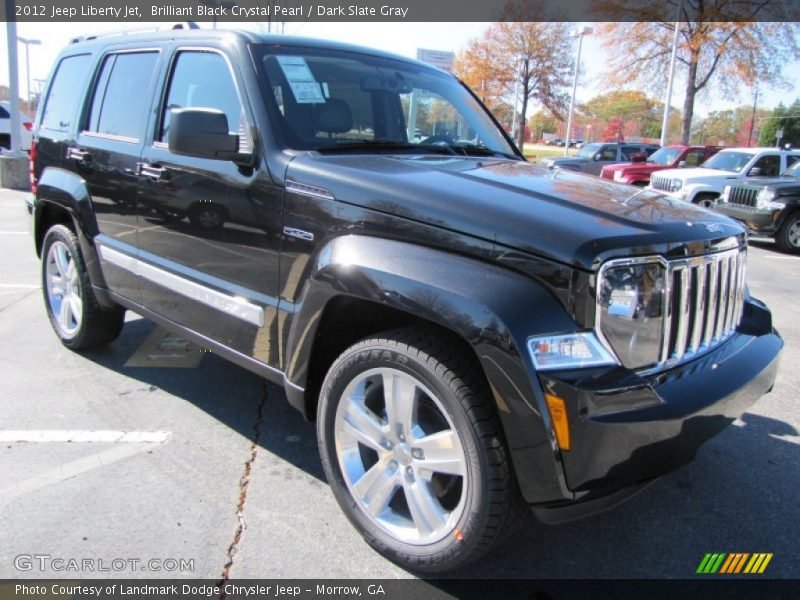 Brilliant Black Crystal Pearl / Dark Slate Gray 2012 Jeep Liberty Jet