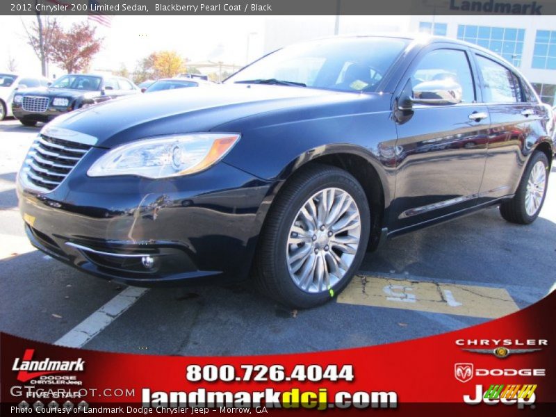 Blackberry Pearl Coat / Black 2012 Chrysler 200 Limited Sedan