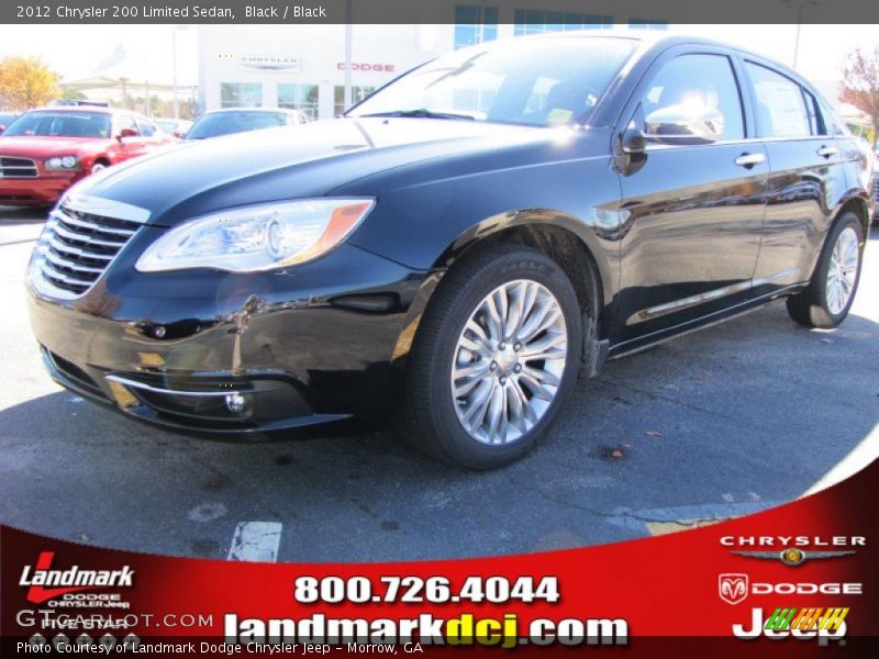 Black / Black 2012 Chrysler 200 Limited Sedan