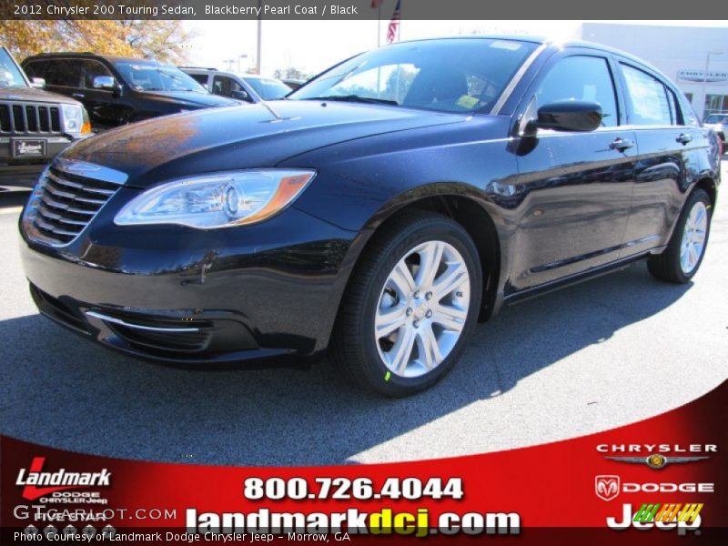 Blackberry Pearl Coat / Black 2012 Chrysler 200 Touring Sedan
