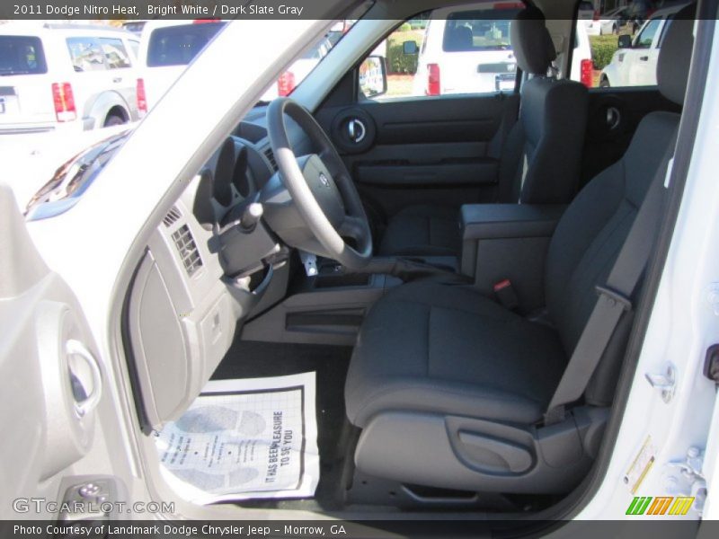 Bright White / Dark Slate Gray 2011 Dodge Nitro Heat
