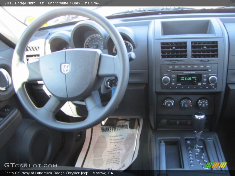 Bright White / Dark Slate Gray 2011 Dodge Nitro Heat