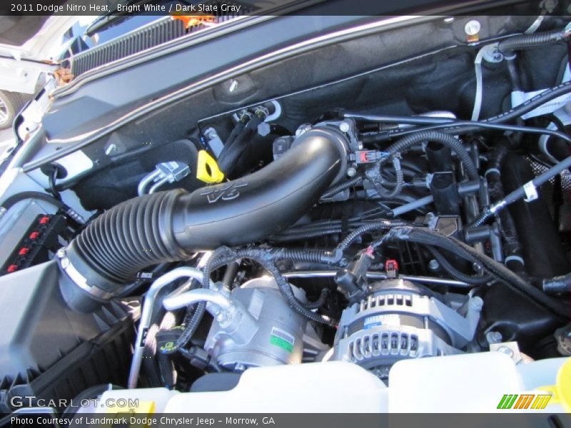 Bright White / Dark Slate Gray 2011 Dodge Nitro Heat