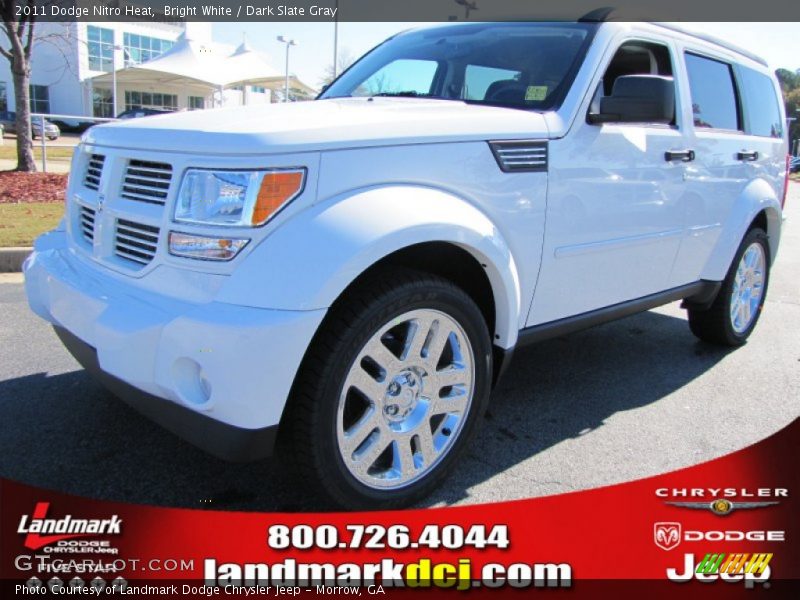 Bright White / Dark Slate Gray 2011 Dodge Nitro Heat