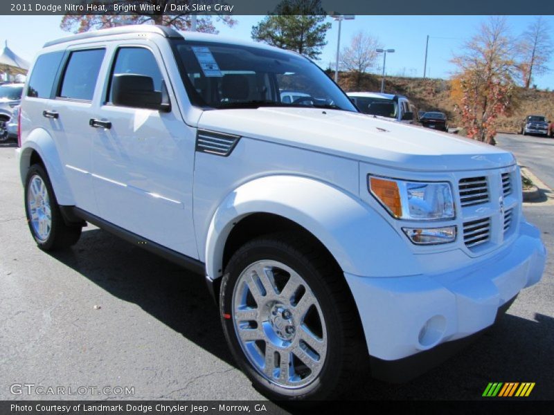 Bright White / Dark Slate Gray 2011 Dodge Nitro Heat