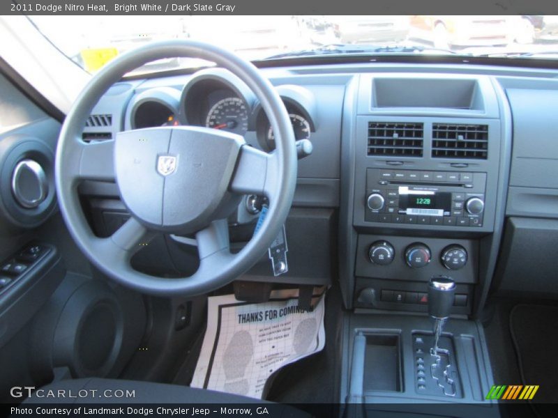 Bright White / Dark Slate Gray 2011 Dodge Nitro Heat