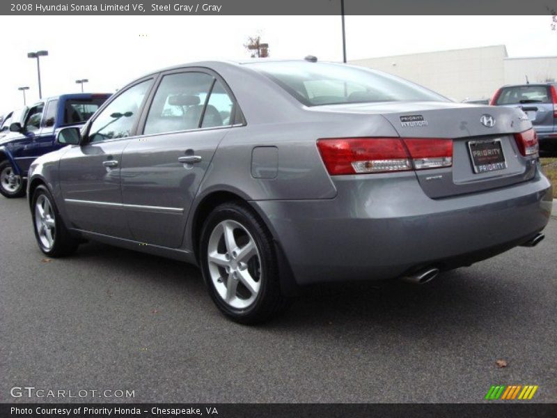 Steel Gray / Gray 2008 Hyundai Sonata Limited V6