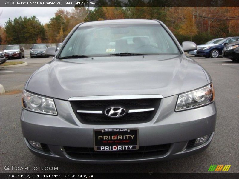 Steel Gray / Gray 2008 Hyundai Sonata Limited V6