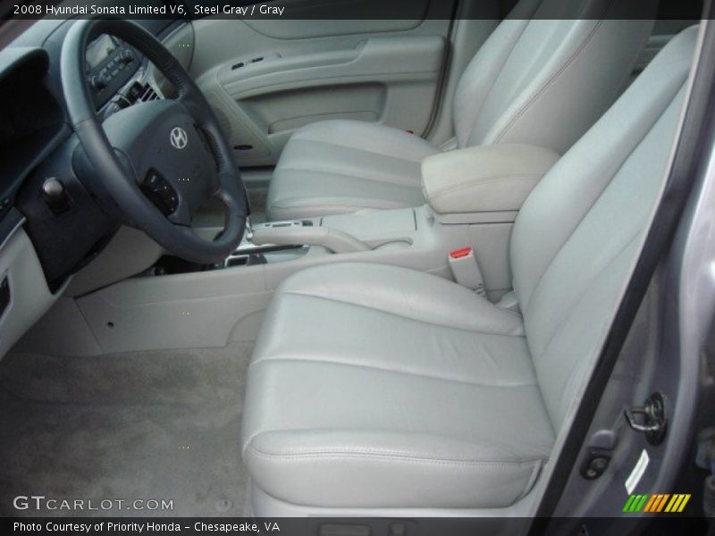 Steel Gray / Gray 2008 Hyundai Sonata Limited V6
