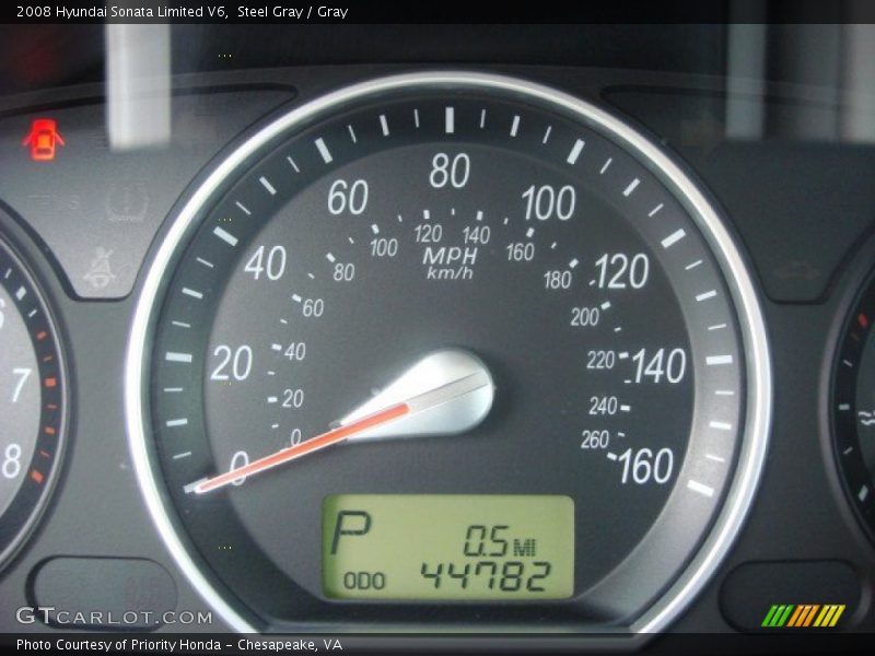 Steel Gray / Gray 2008 Hyundai Sonata Limited V6