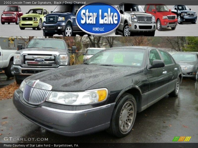 Black / Deep Charcoal 2002 Lincoln Town Car Signature