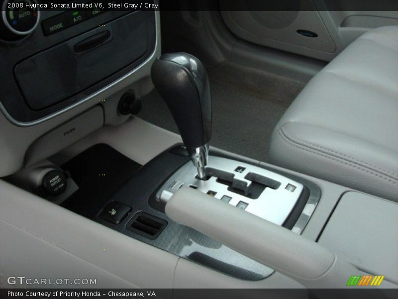 Steel Gray / Gray 2008 Hyundai Sonata Limited V6