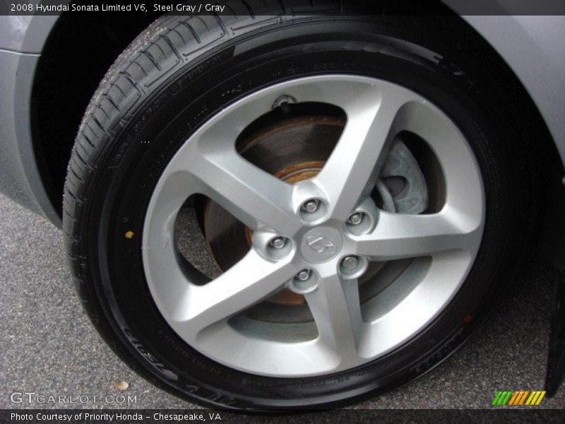 Steel Gray / Gray 2008 Hyundai Sonata Limited V6
