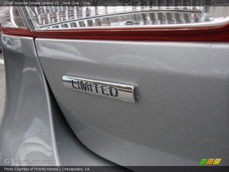 Steel Gray / Gray 2008 Hyundai Sonata Limited V6