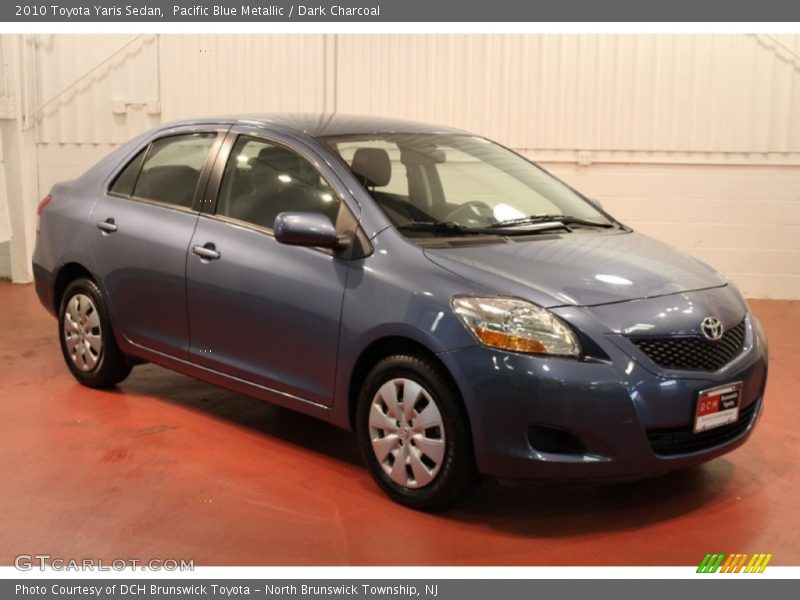Pacific Blue Metallic / Dark Charcoal 2010 Toyota Yaris Sedan