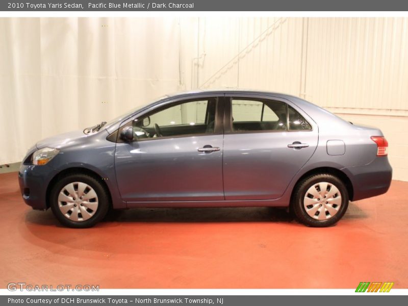 Pacific Blue Metallic / Dark Charcoal 2010 Toyota Yaris Sedan