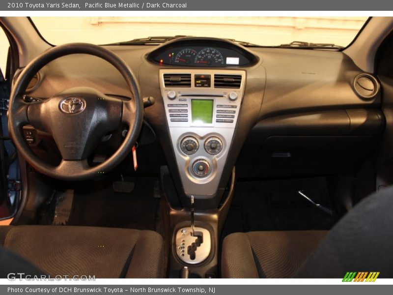 Pacific Blue Metallic / Dark Charcoal 2010 Toyota Yaris Sedan