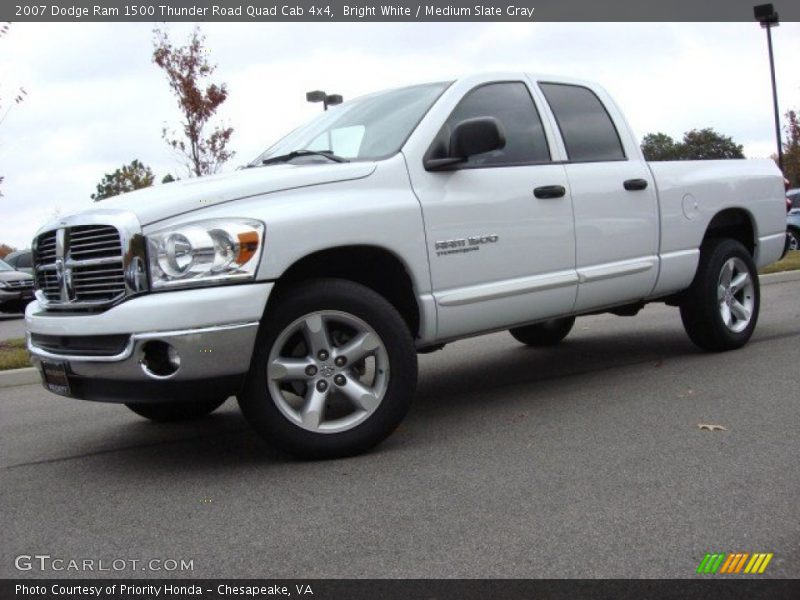 Bright White / Medium Slate Gray 2007 Dodge Ram 1500 Thunder Road Quad Cab 4x4