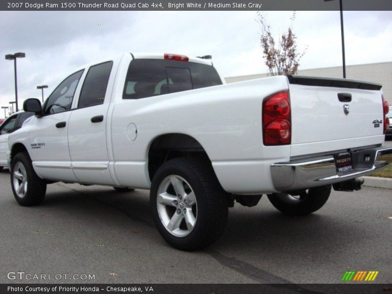 Bright White / Medium Slate Gray 2007 Dodge Ram 1500 Thunder Road Quad Cab 4x4