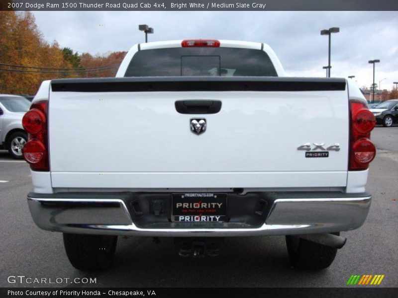 Bright White / Medium Slate Gray 2007 Dodge Ram 1500 Thunder Road Quad Cab 4x4