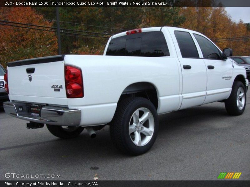 Bright White / Medium Slate Gray 2007 Dodge Ram 1500 Thunder Road Quad Cab 4x4