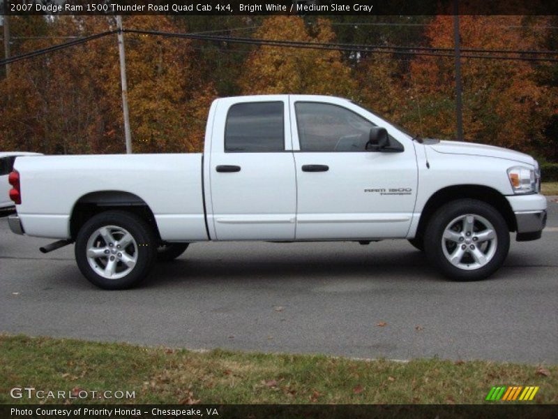 Bright White / Medium Slate Gray 2007 Dodge Ram 1500 Thunder Road Quad Cab 4x4