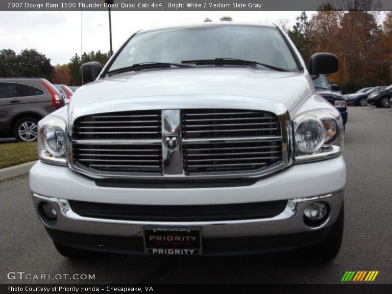 Bright White / Medium Slate Gray 2007 Dodge Ram 1500 Thunder Road Quad Cab 4x4