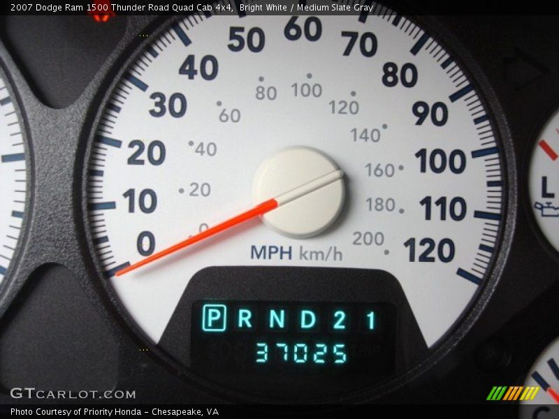Bright White / Medium Slate Gray 2007 Dodge Ram 1500 Thunder Road Quad Cab 4x4