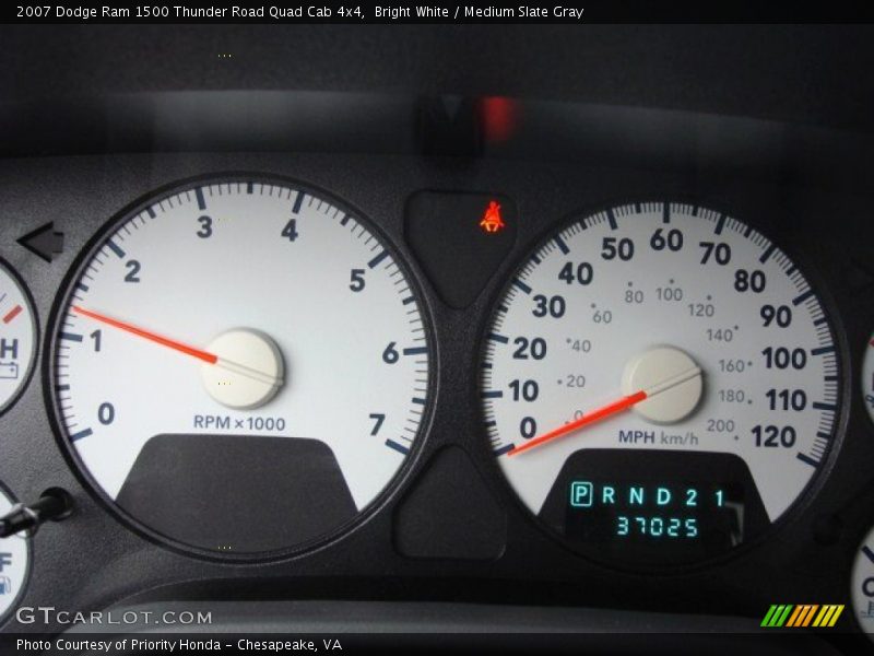 Bright White / Medium Slate Gray 2007 Dodge Ram 1500 Thunder Road Quad Cab 4x4