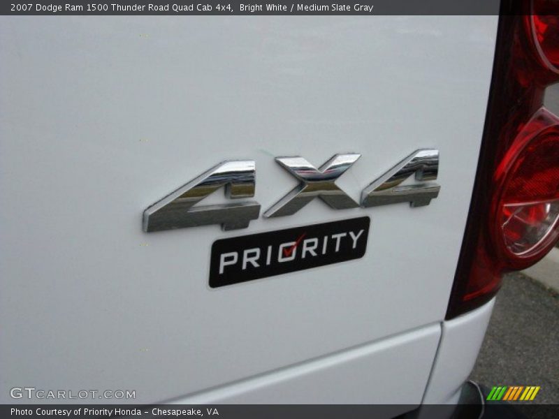 Bright White / Medium Slate Gray 2007 Dodge Ram 1500 Thunder Road Quad Cab 4x4