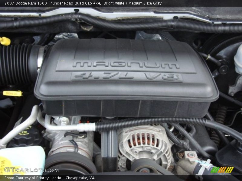 Bright White / Medium Slate Gray 2007 Dodge Ram 1500 Thunder Road Quad Cab 4x4