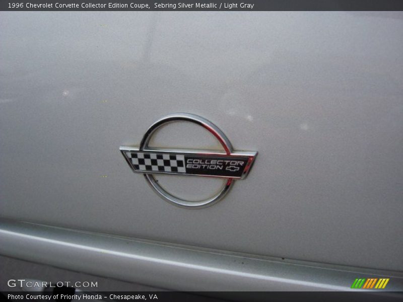 Collector Edition Badge - 1996 Chevrolet Corvette Collector Edition Coupe