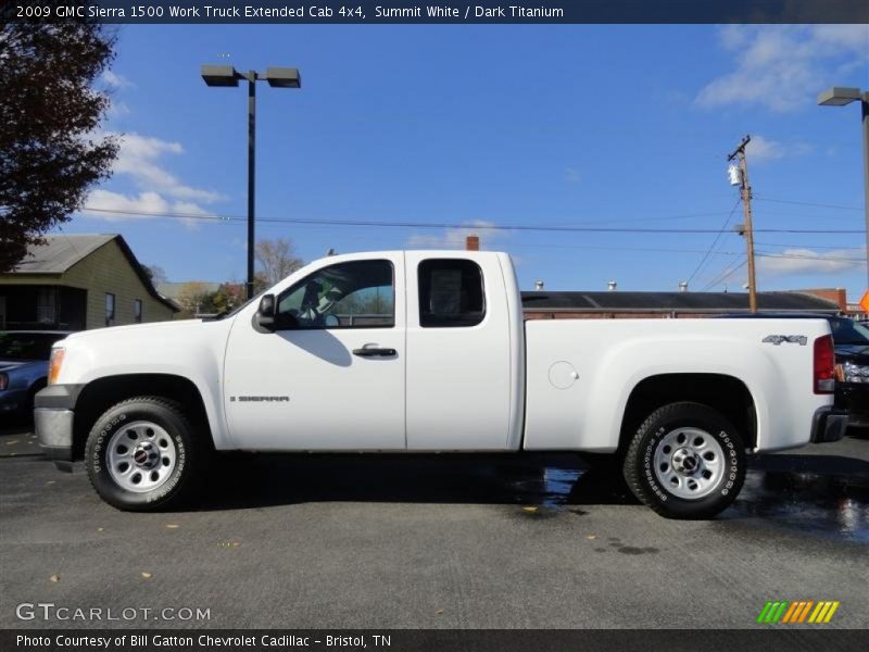 Summit White / Dark Titanium 2009 GMC Sierra 1500 Work Truck Extended Cab 4x4
