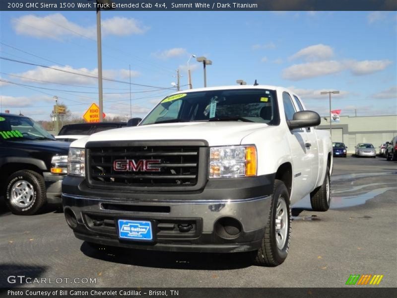 Summit White / Dark Titanium 2009 GMC Sierra 1500 Work Truck Extended Cab 4x4