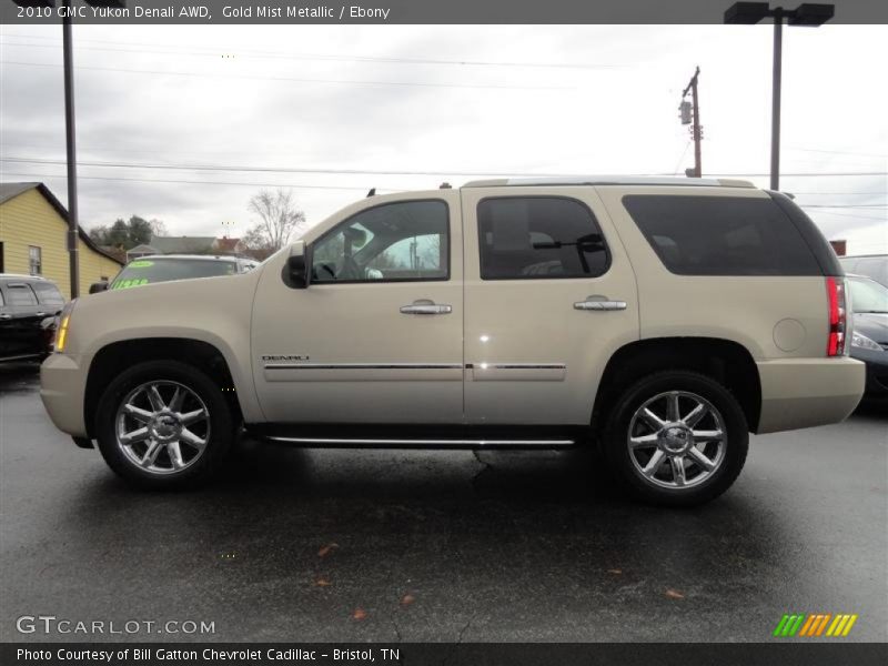 Gold Mist Metallic / Ebony 2010 GMC Yukon Denali AWD