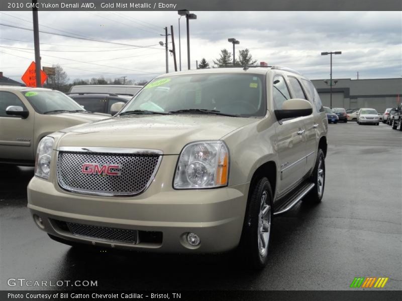 Gold Mist Metallic / Ebony 2010 GMC Yukon Denali AWD