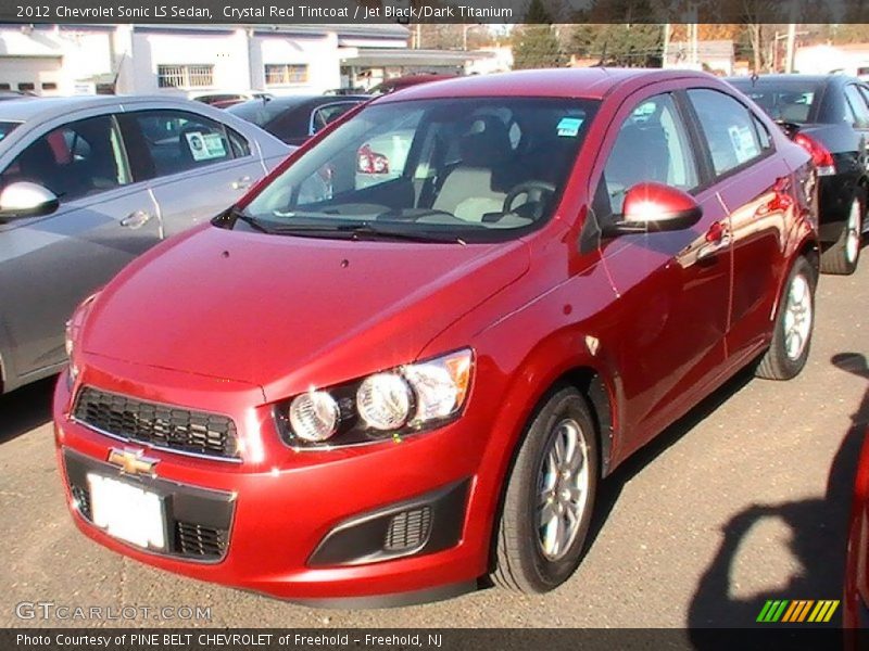 Crystal Red Tintcoat / Jet Black/Dark Titanium 2012 Chevrolet Sonic LS Sedan
