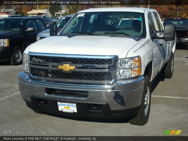 Summit White / Dark Titanium 2012 Chevrolet Silverado 3500HD WT Crew Cab 4x4