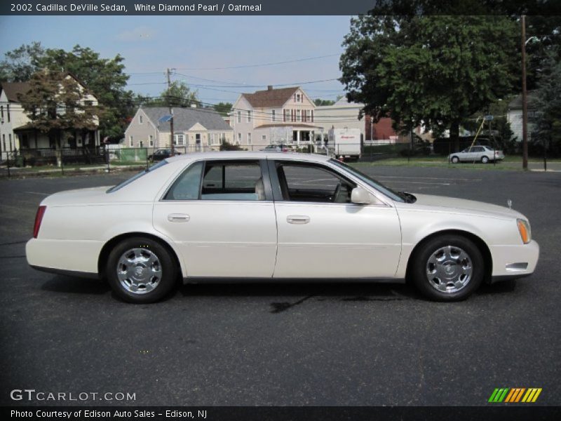 White Diamond Pearl / Oatmeal 2002 Cadillac DeVille Sedan