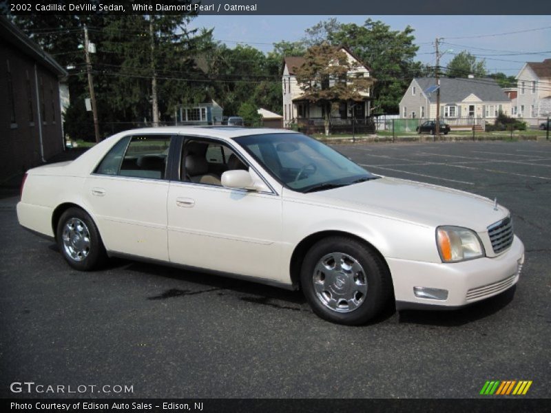 White Diamond Pearl / Oatmeal 2002 Cadillac DeVille Sedan
