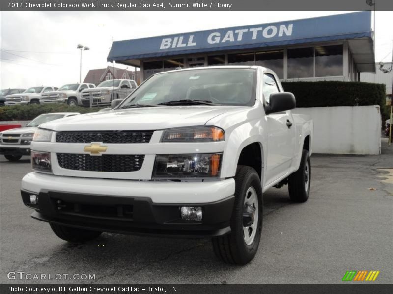 Summit White / Ebony 2012 Chevrolet Colorado Work Truck Regular Cab 4x4