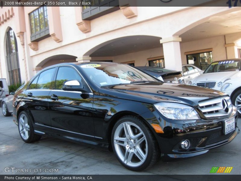 Black / Black 2008 Mercedes-Benz C 350 Sport